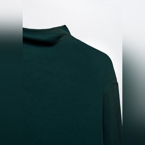 ZARA LONG SLEEVE FLOWY TOP - Picture 8 of 8